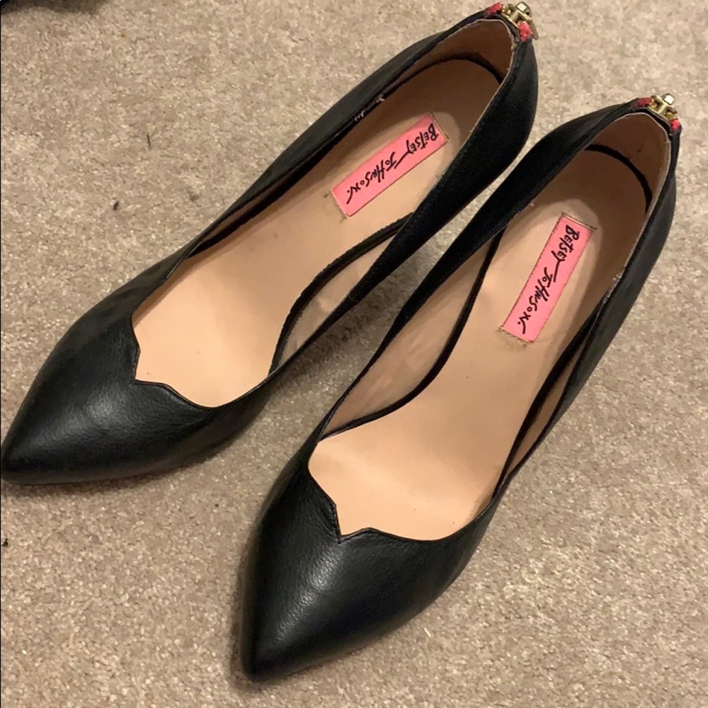 Black zipper heels